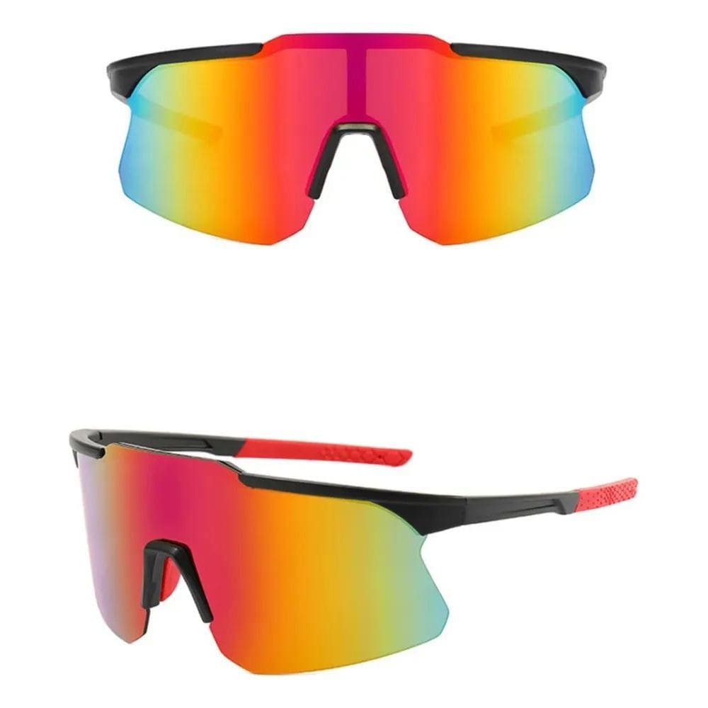 Óculos Esportivo Ciclismo Bike Beachteni Preto E Vermelho