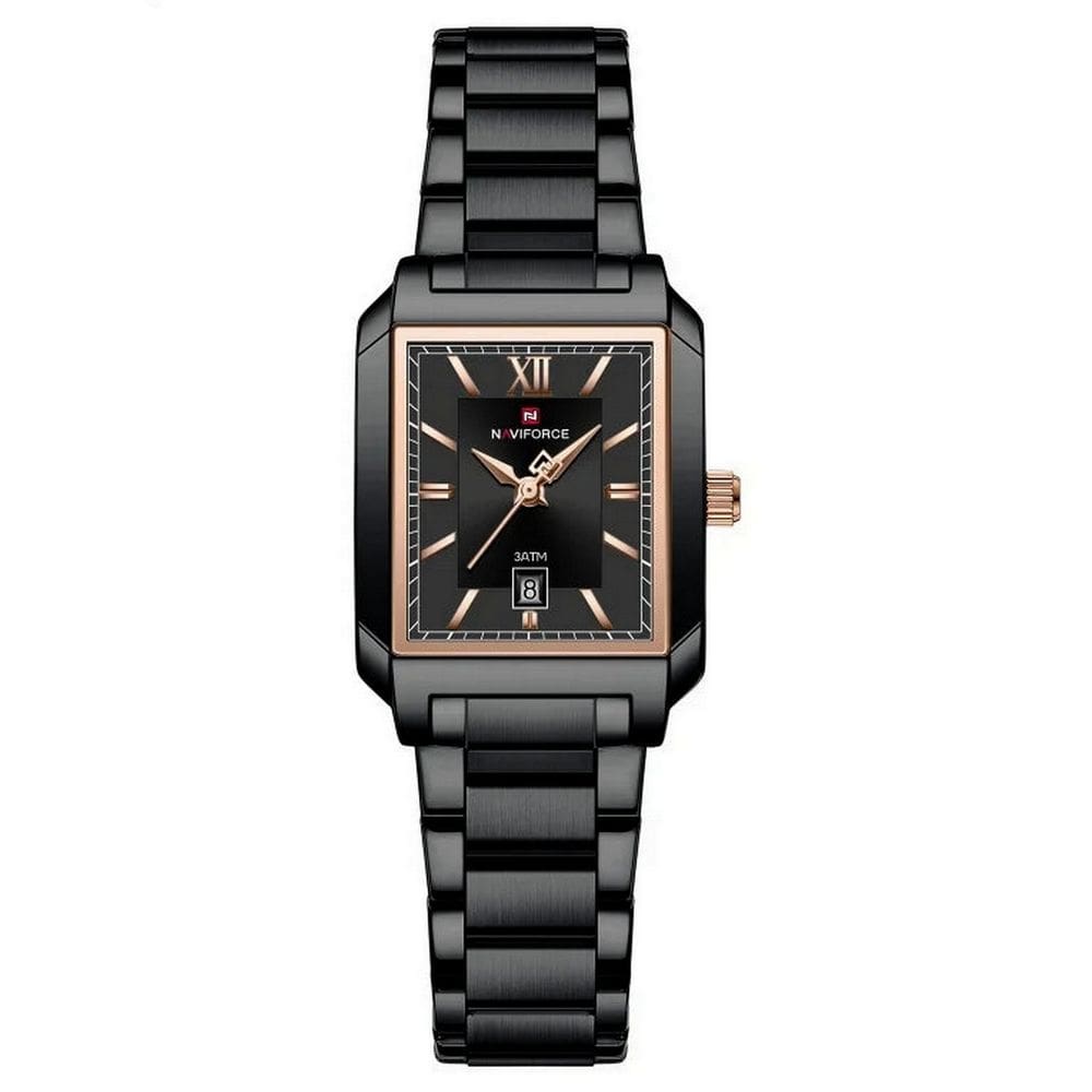 relógio de pulso feminino pulseira aço inoxidável casual 30m à prova d´agua