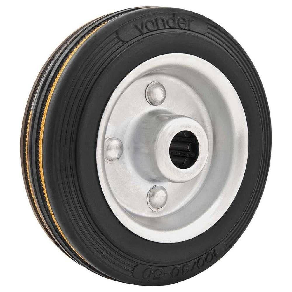 Roda De Borr. 4” Média 88kg Eixo Rolete 12mm