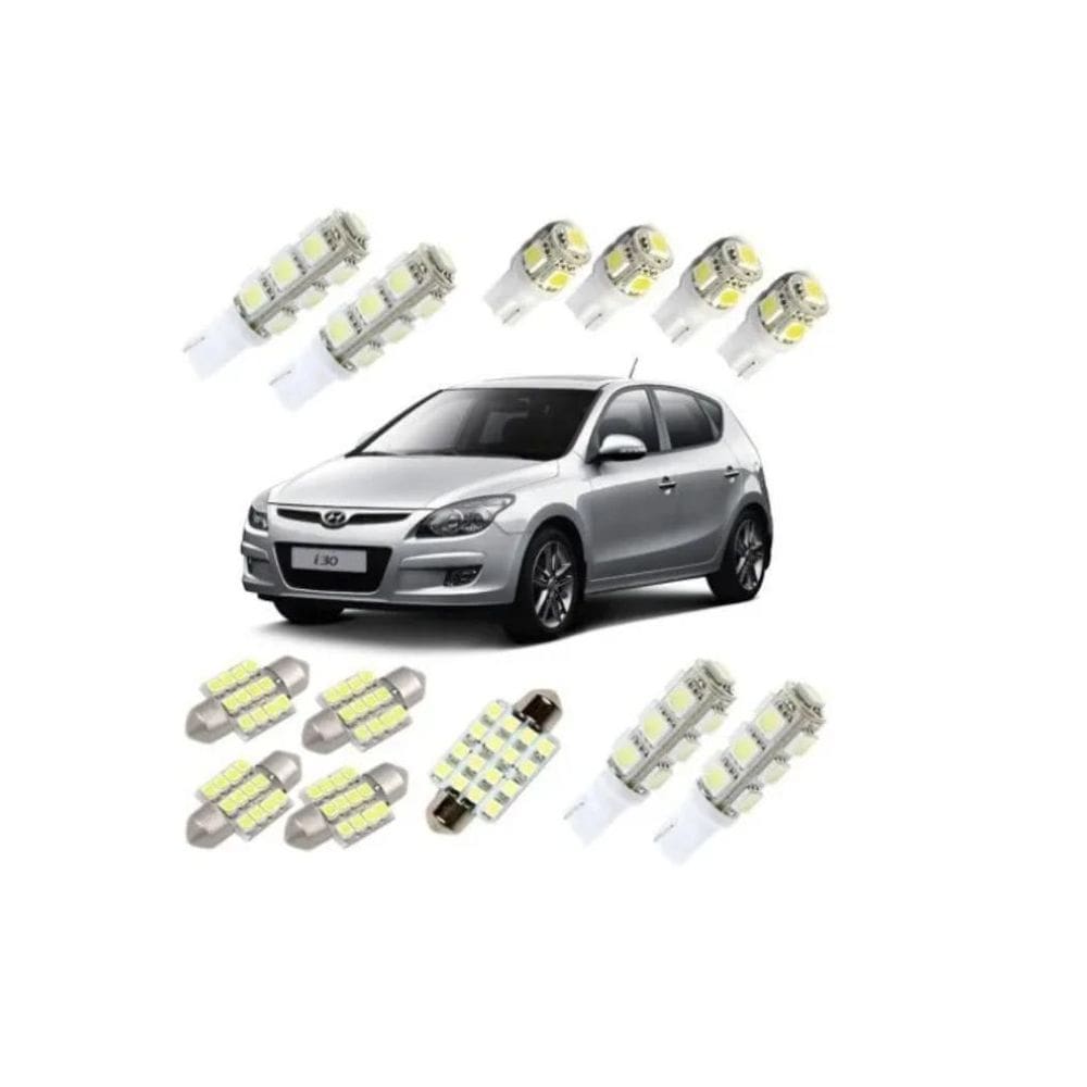 Kit Lâmpadas LED i30 Pingo Teto Placa Ré - 16/13/05 Leds