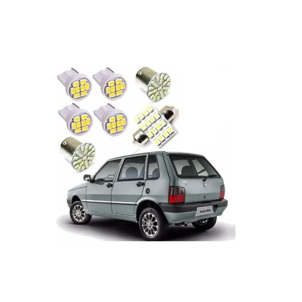 Kit Lâmpada Led Fiat Uno Mille Fire Way Alta Qualidade