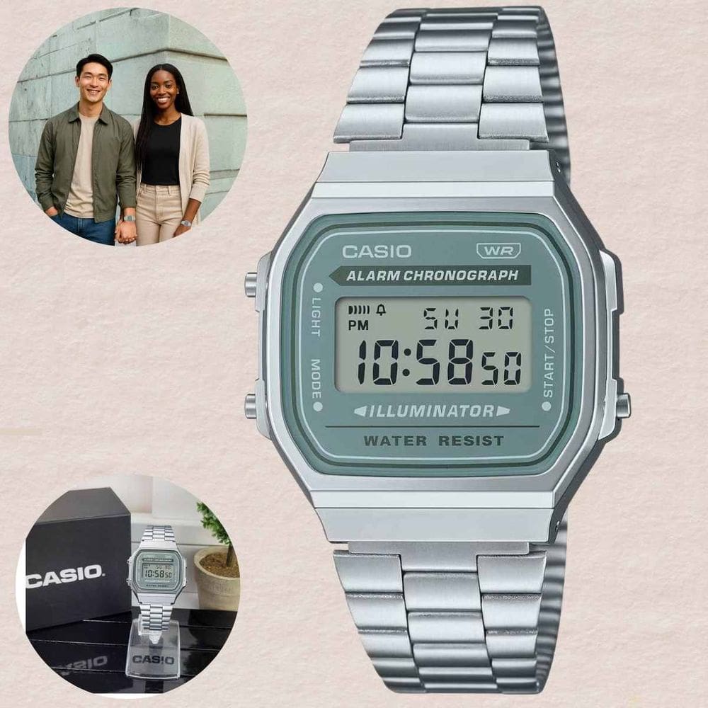 Relógio Casio Unissex Digital Vintage Prata A168WA-3AYDF