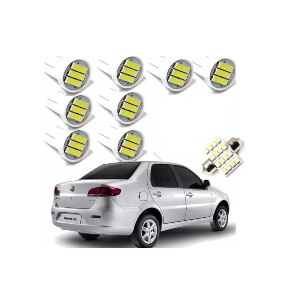 Kit Led Blue Lion Fiat Siena G4 07-11 - Alta Luminosidade