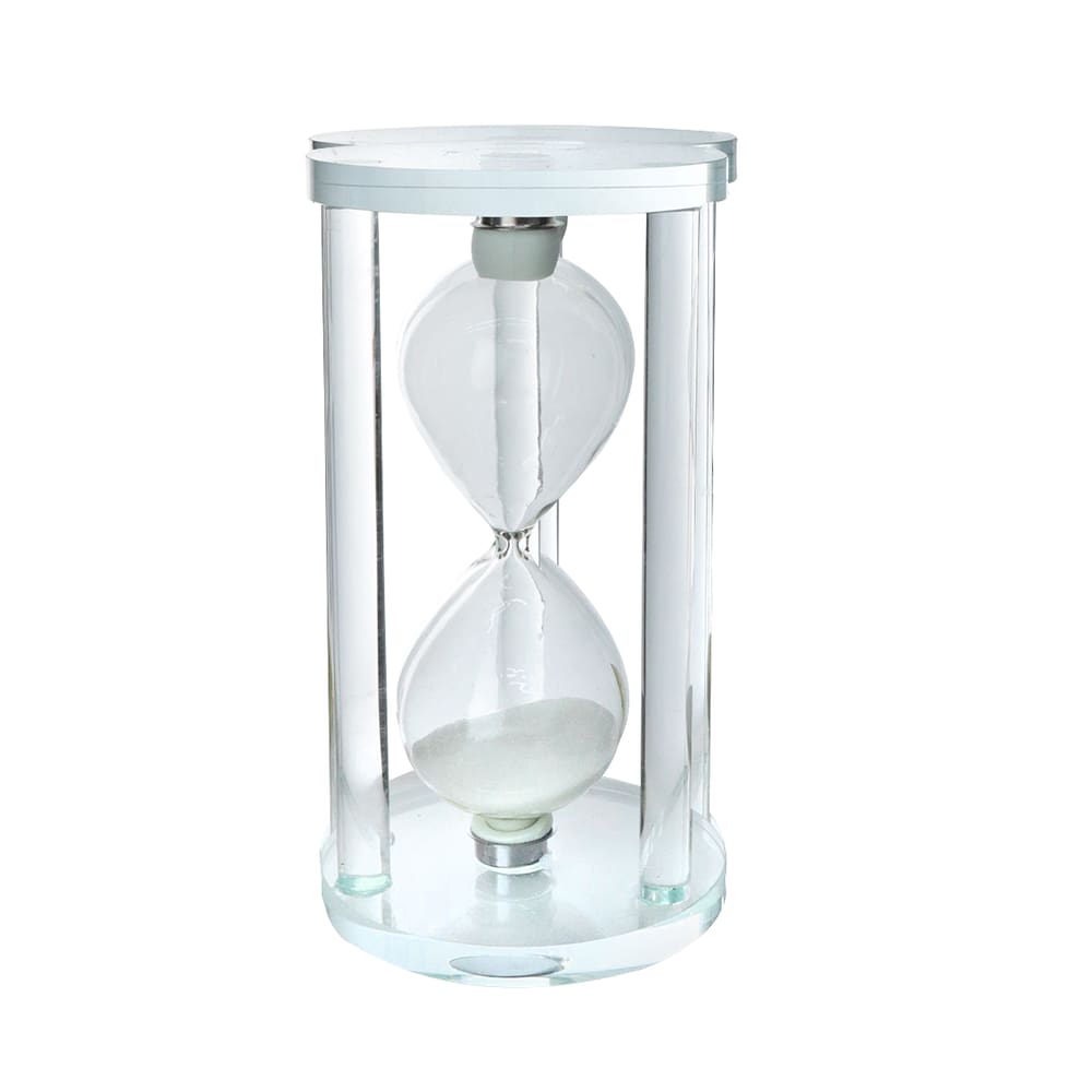 Ampulheta Decorativa De Vidro Com Base De Vidro 1 Minuto 14,5Cm