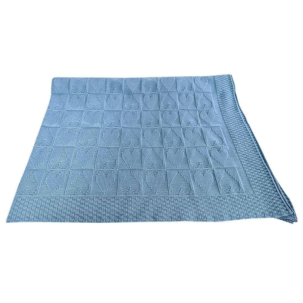 Manta Bebê De Tricô Tricot Saída De Maternidade Quentinha