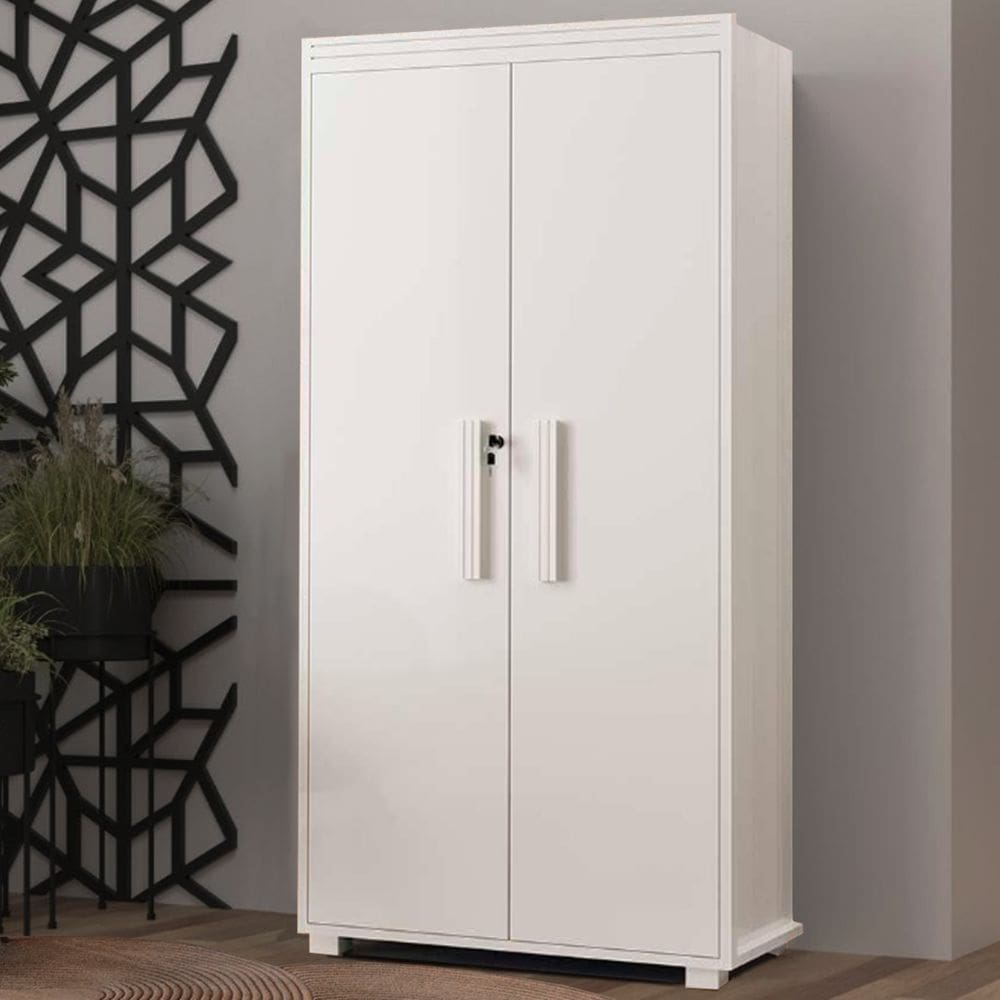 Armário Multiuso 2 Portas Com Chave Ideal P/ Quarto 100% Mdf