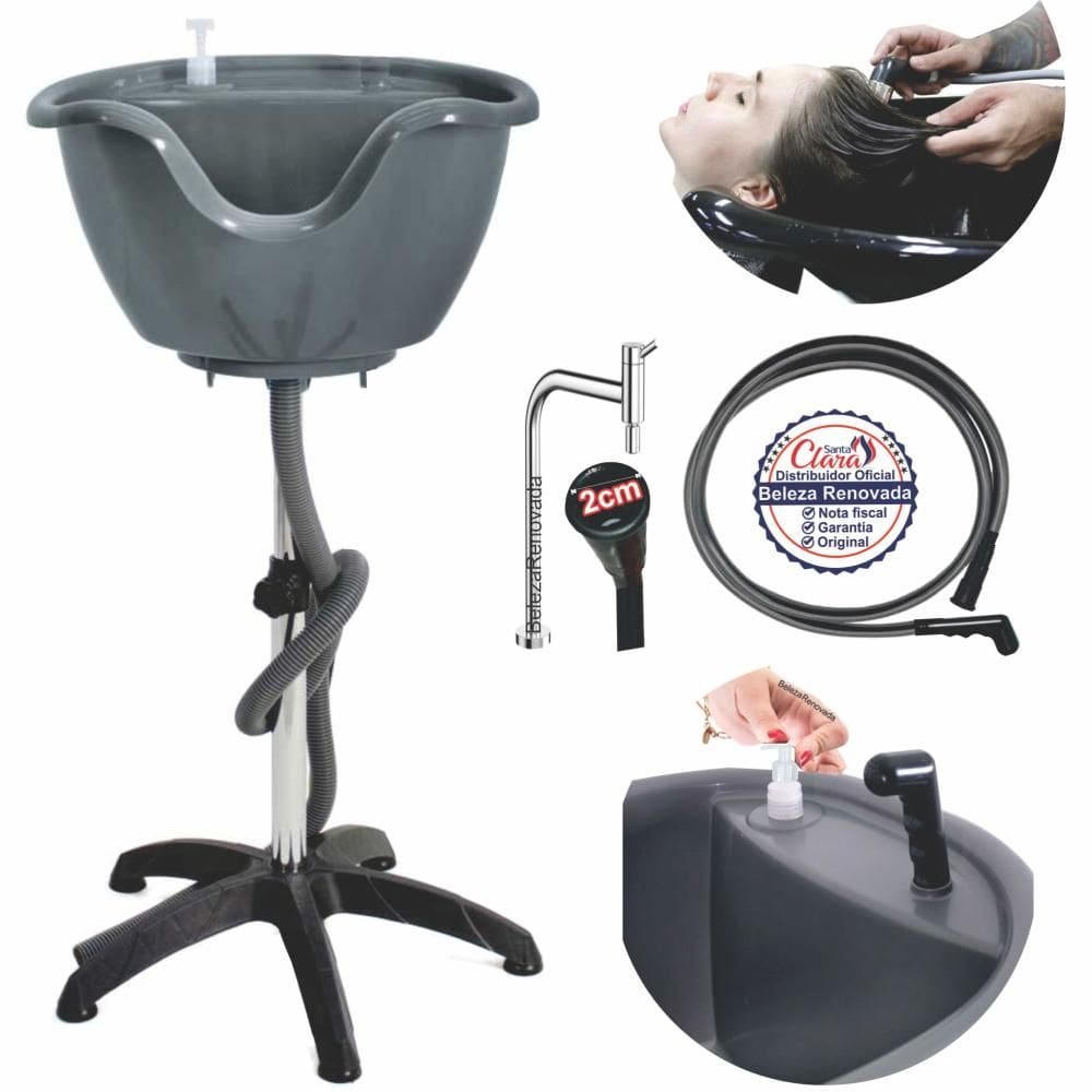 Lavatório De Cabelo Portátil Cuba Móvel Salão Beleza + Ducha