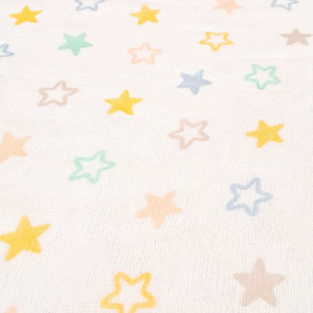 Kit 6 Fraldas De Pano Dupla Dohler 70cm 100%Algodão Estrelas