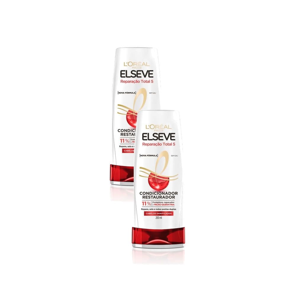 Kit 2 Condicionador Elseve Reparação Total 5 com 200ml