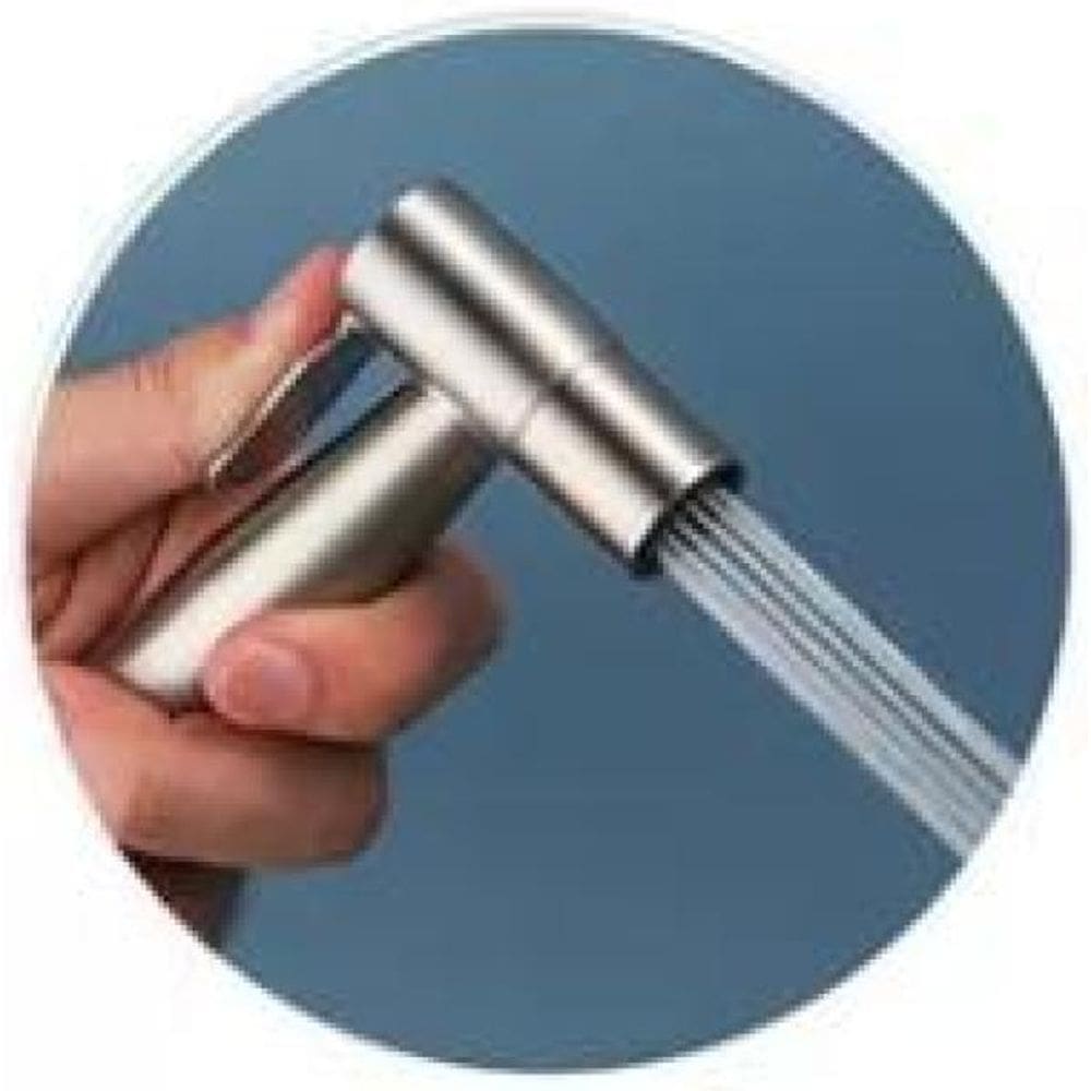 Ducha Higiênica 1/4 Volta Luxo Prata Gatilho Inoxidável 304