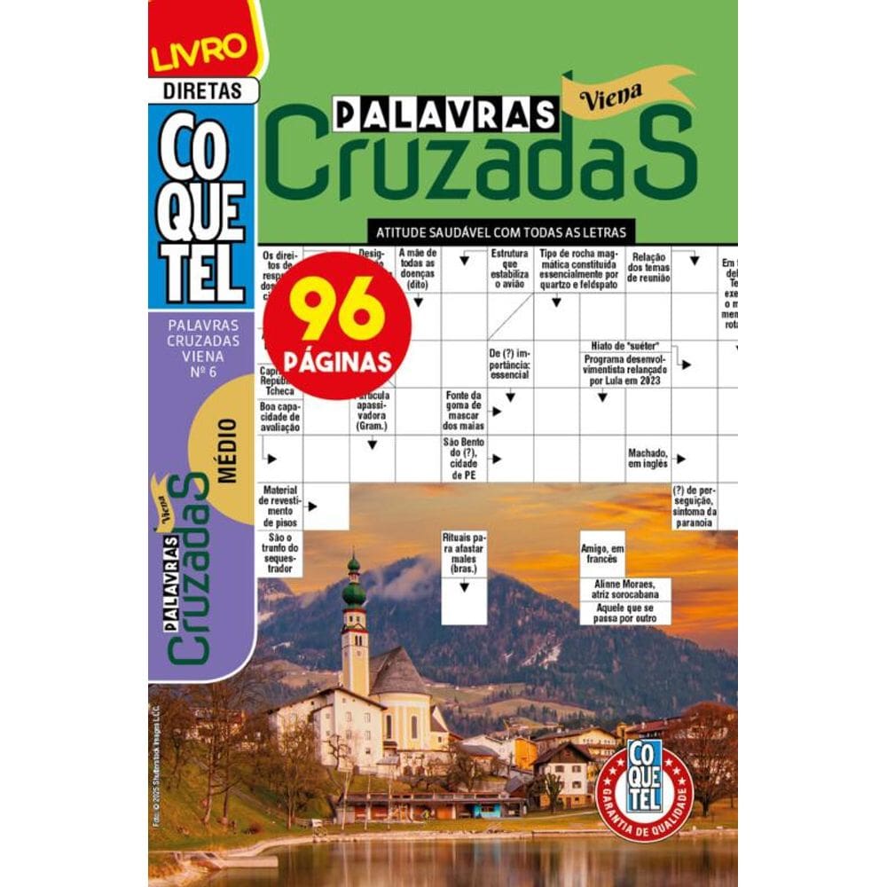 Livro Coquetel Palavras-Cruzadas Viena 6: Nível Médio