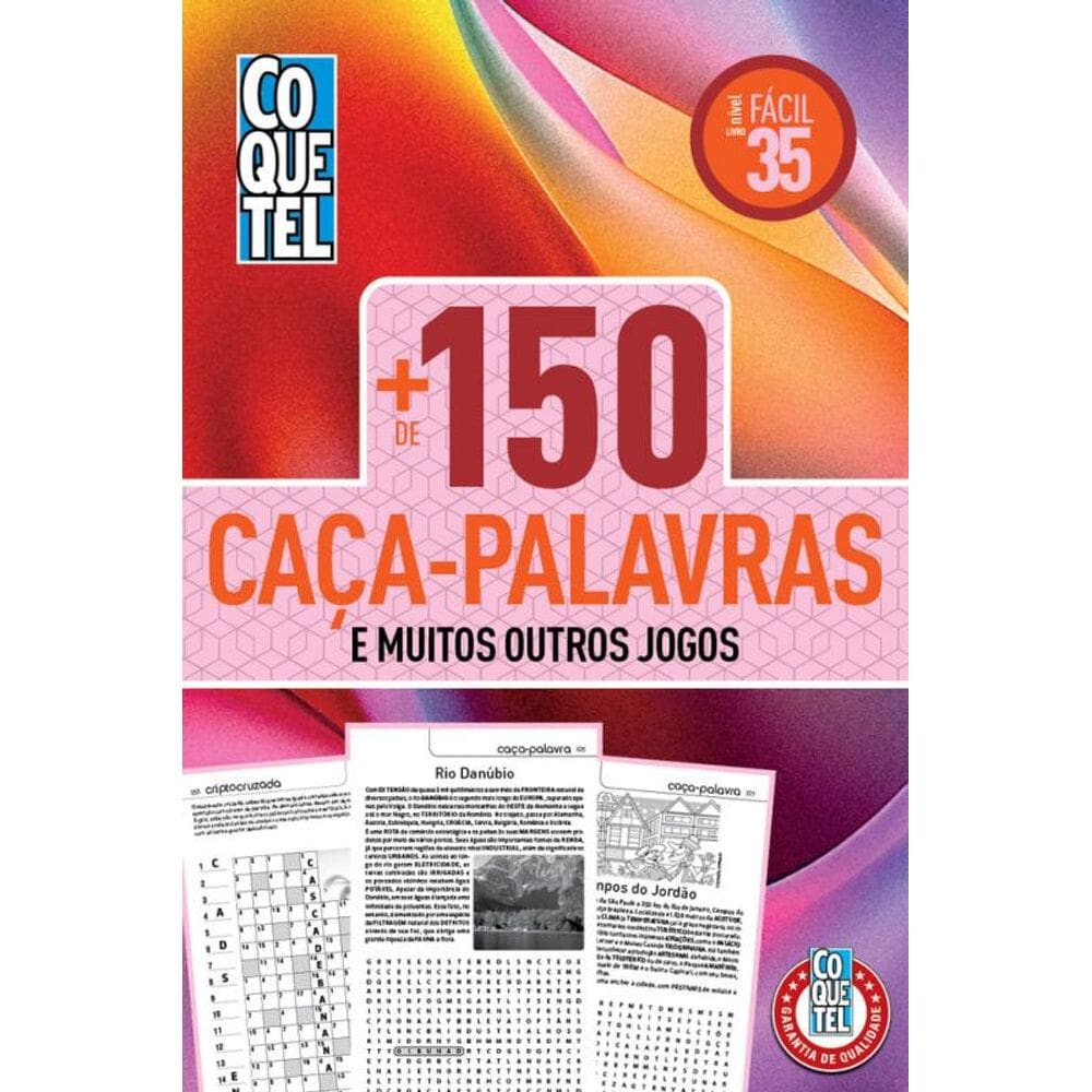 Livro Coquetel + 150 Caça-Palavras 35: Nível Fácil