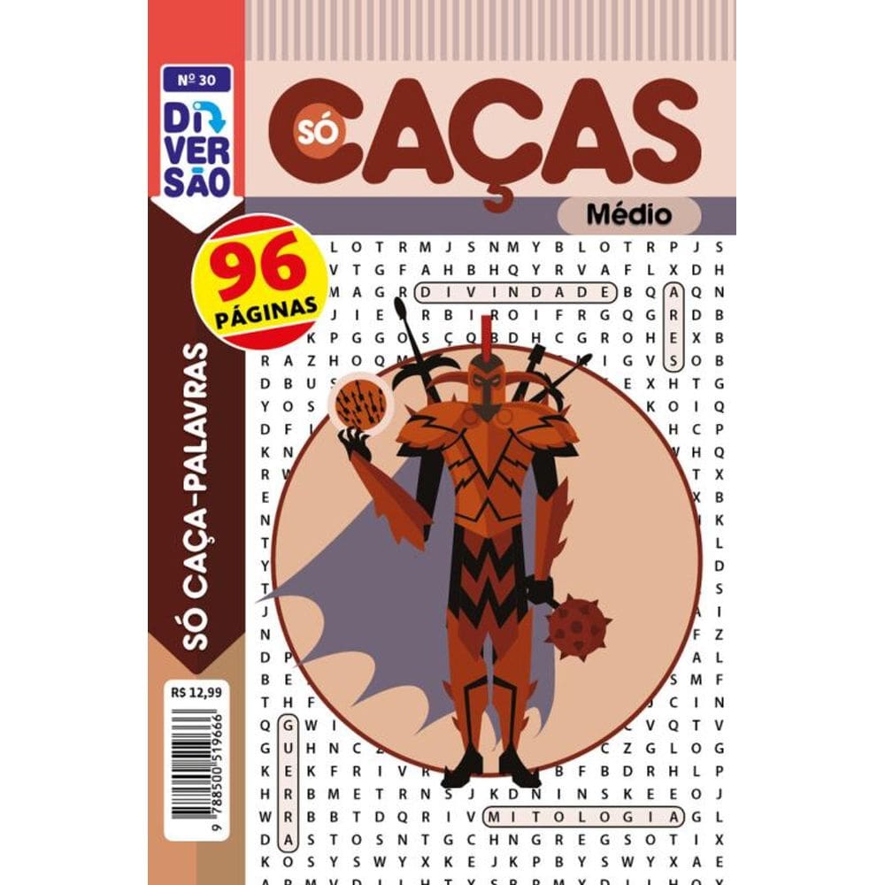 Livro Diversão Só Caça-Palavras 30: Nível médio