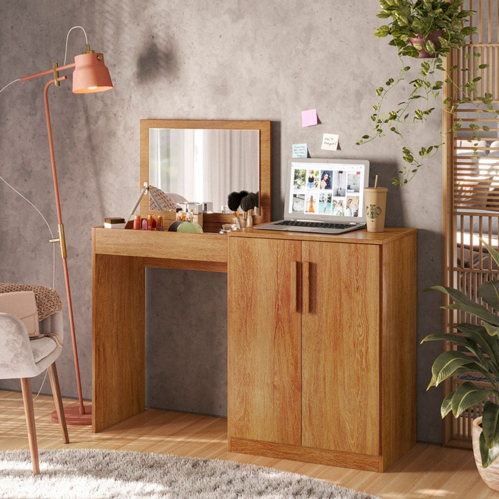 Mesa Escrivaninha / Penteadeira com Espelho Belle - MobiBaby