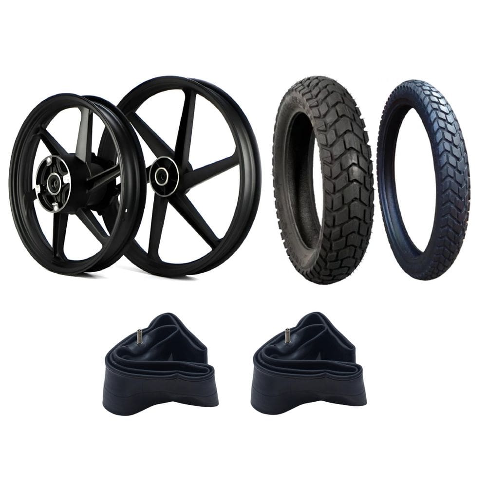 Kit Roda Liga Honda Bros 160 2015 A 2022 Xre 190 2016 A 2023 6P Disco + Pneu Mt60 90/90-19 52P + 110/90-17 60P + Camaras