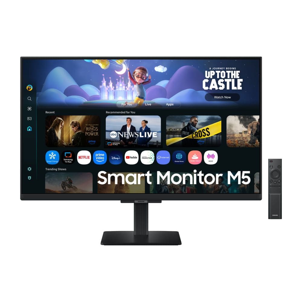 Smart Monitor Samsung M5 27”, Plataforma Tizen™, USB, HDMI, Bluetooth, FHD, Preto, 2025