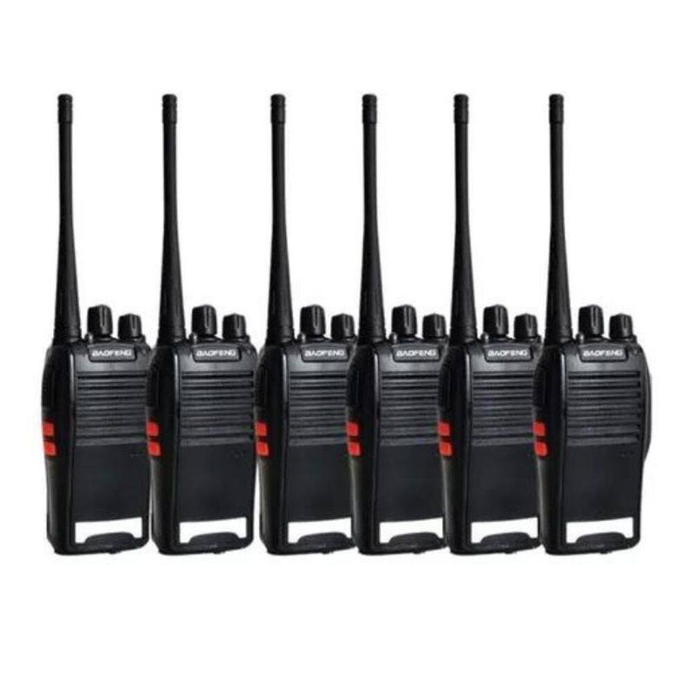 Kit 6 Radio Walktalkie Comunicador 12Km Baofeng 777S Amador