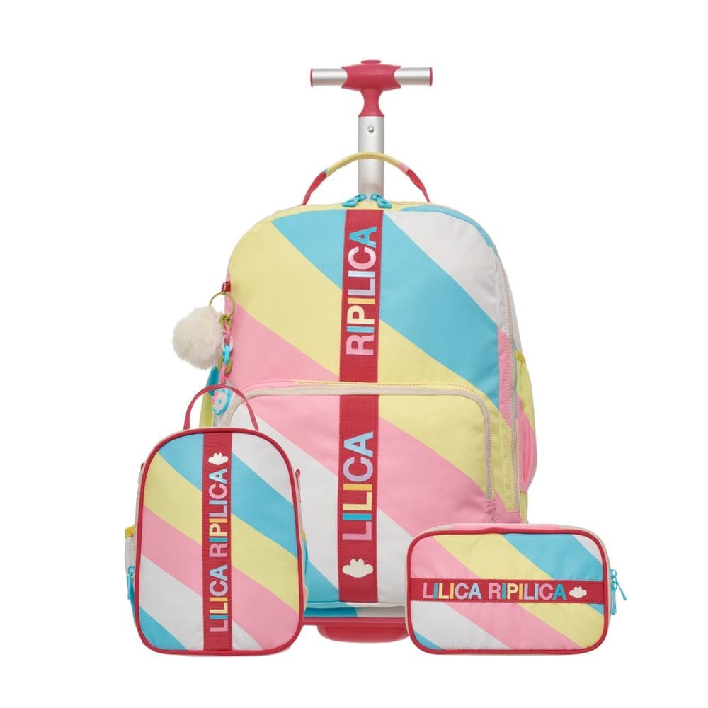 Mochila Rodas Lancheira Estojo Box Lilica Ripilica Vibrant