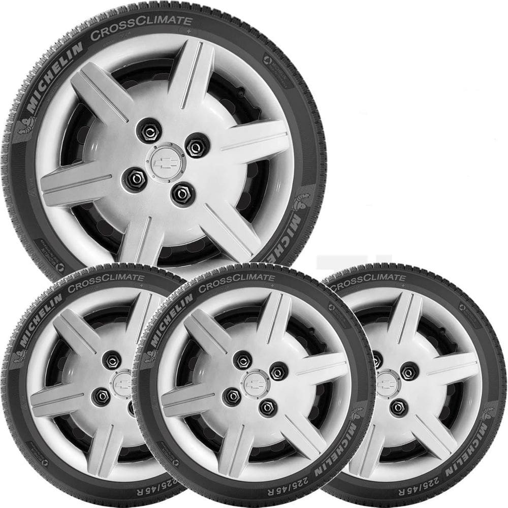 4X Calota Gm Corsa Classic Aro 13 Com Emblema 069Cb