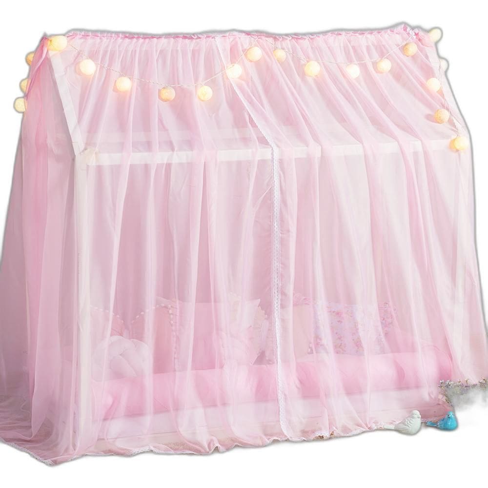 Mosquiteiro Para Cama Montessoriana Voil Rosa 1,60 X 1,70