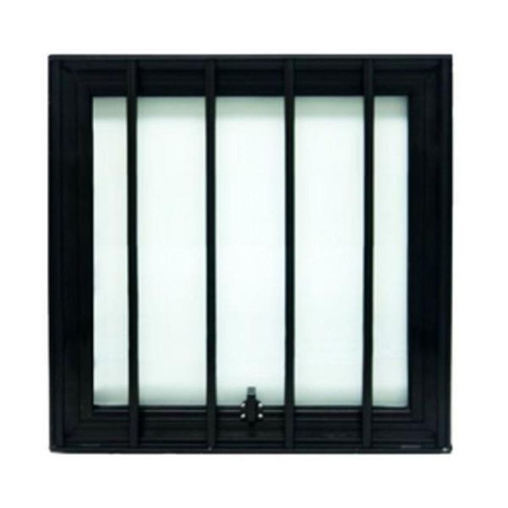 Janela Maxiar De Banheiro Grade Preto 60X60
