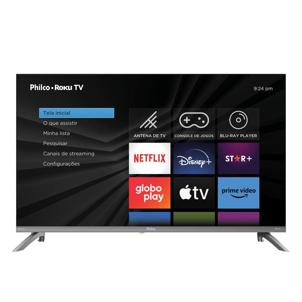 Smart TV 32” Philco LED Roku Tv HD Dolby Audio P32CRA