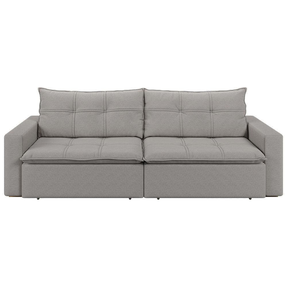 Sofá Retrátil E Reclinável Joinville 2,30m Linho Cor Grafite 2342