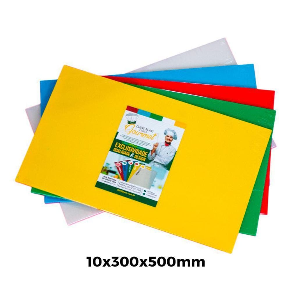 Tábua De Corte Kit 5 Tábuas De Polietileno PEAD 10X300X500mm