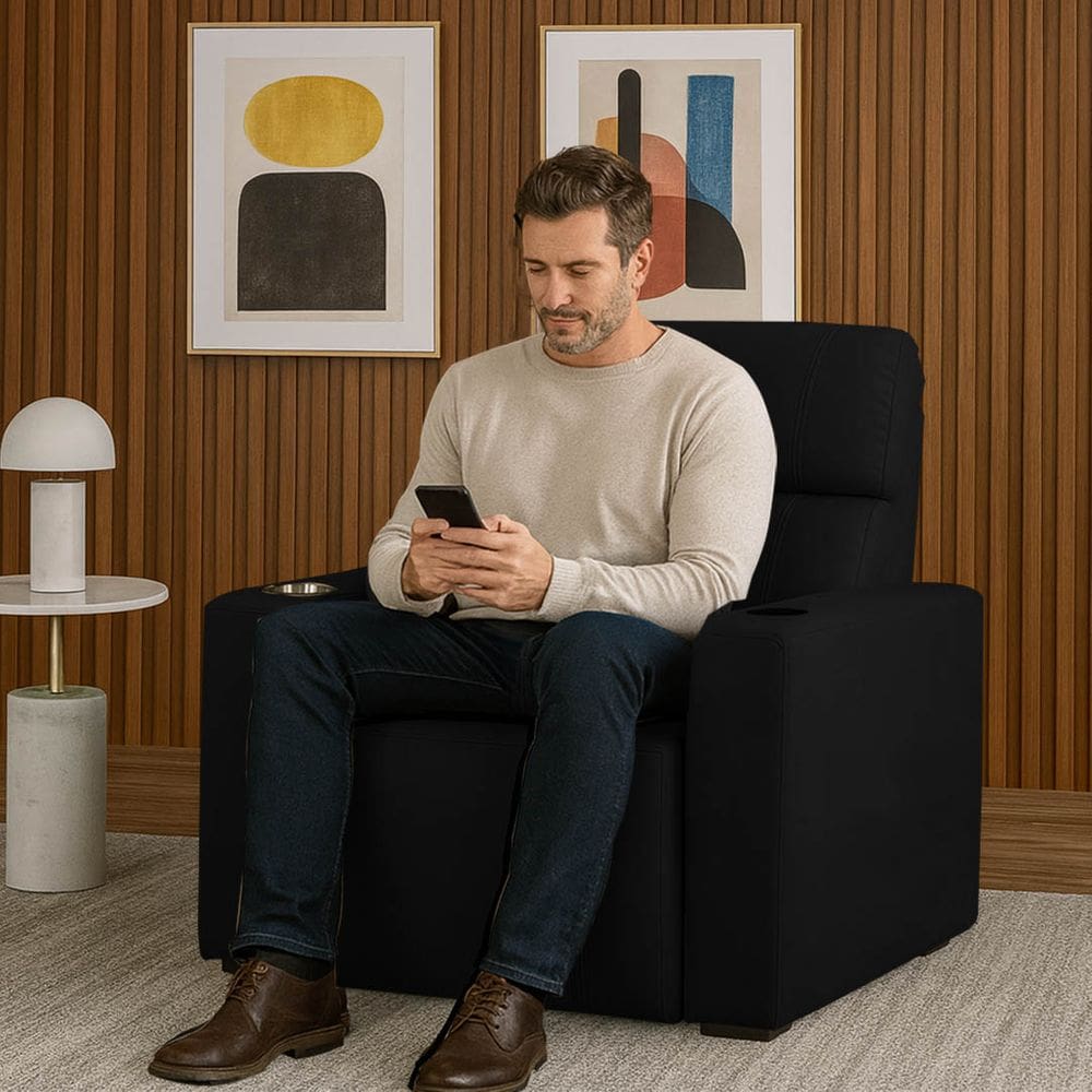 Cadeira Do Papai Ocean Retratil Reclinavel Porta Copo Usb Preto