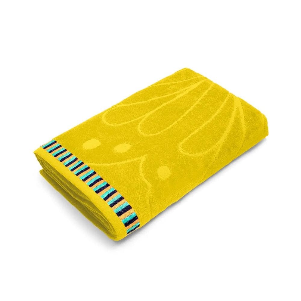 Toalha Banho Praia Piscina Gigante 80x150cm Algodão Aveludada Amarelo Borboletas