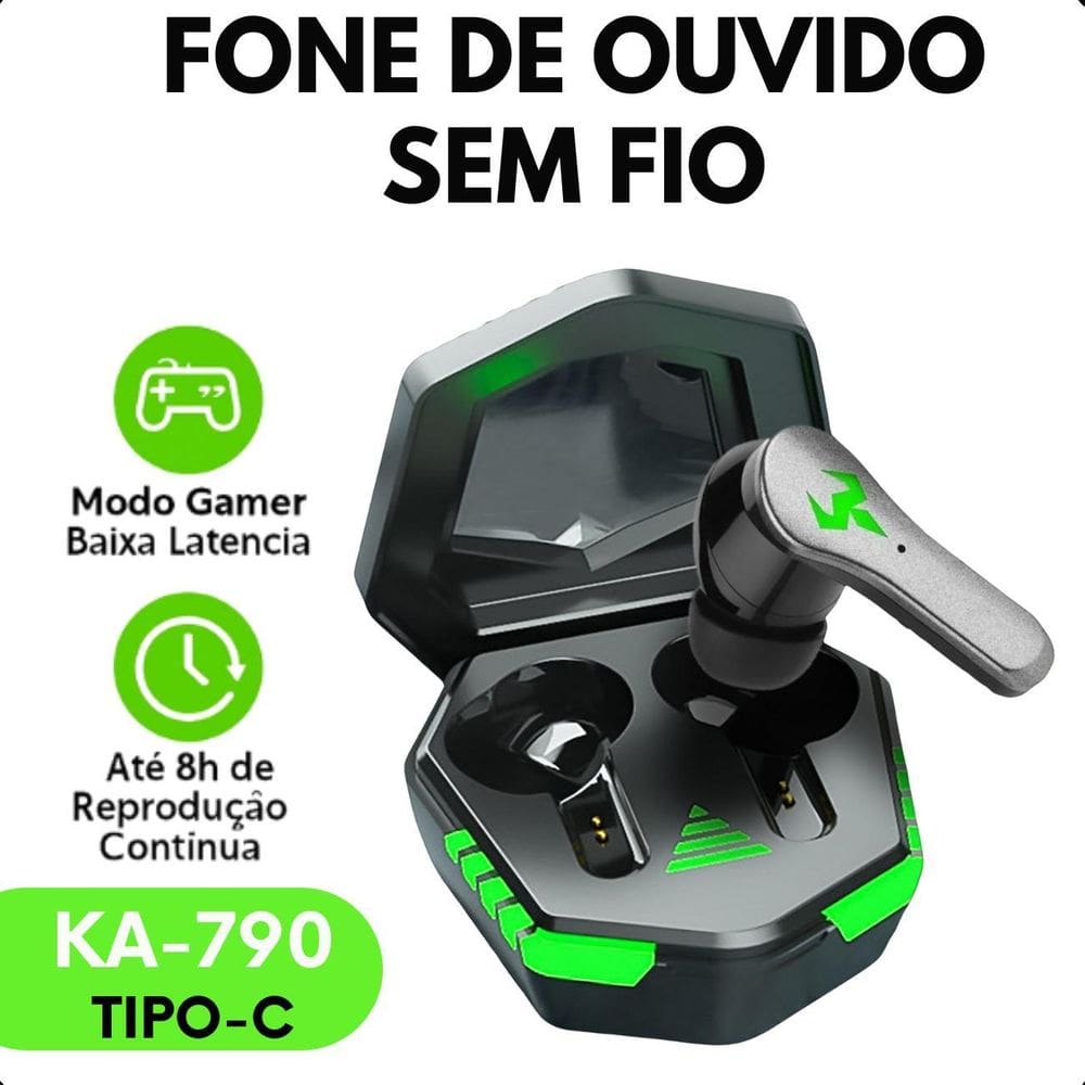 Fone Sem Fio Gamer Com Led Moderno E Áudio Imersivo
