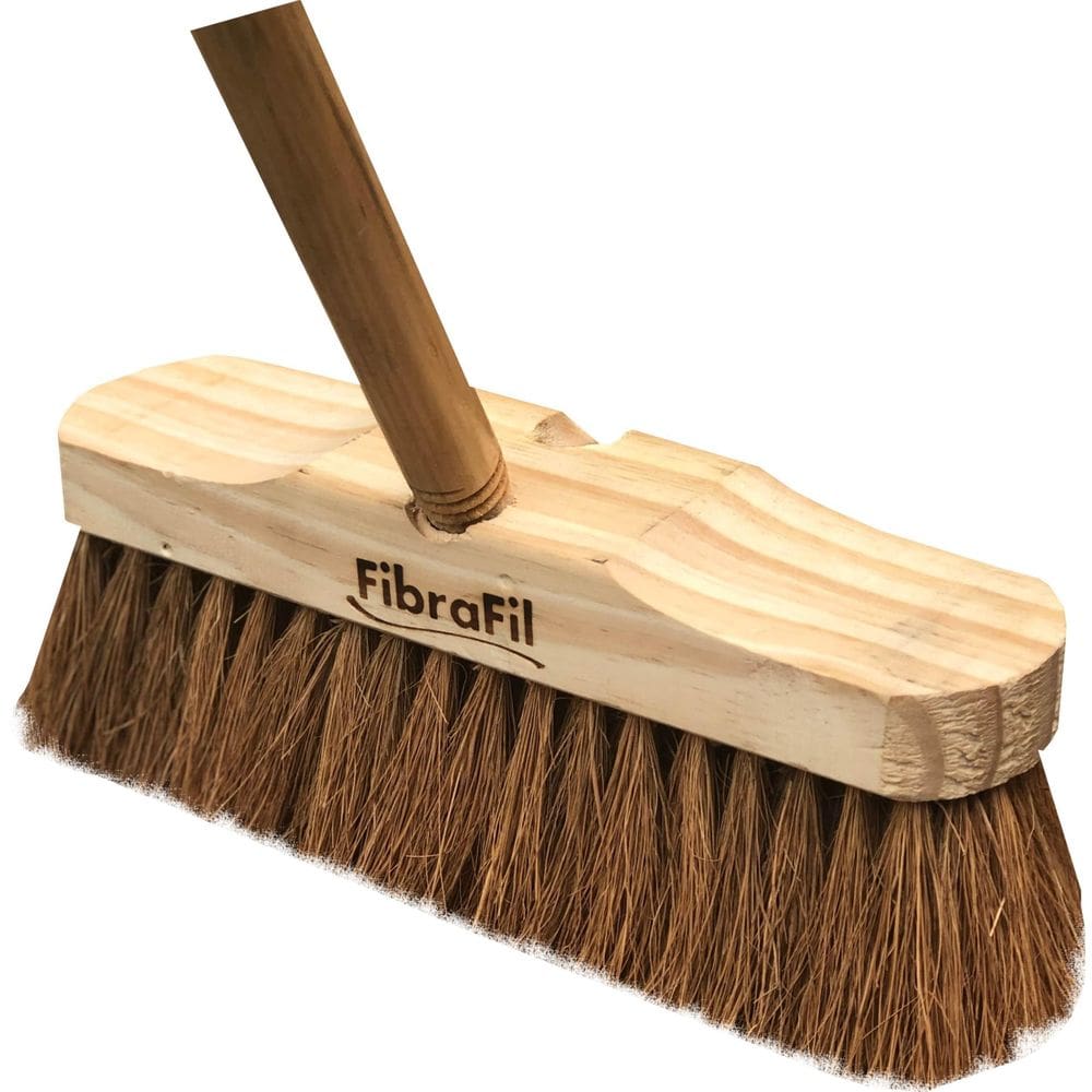 Vassoura De Lavar Ônibus Coco s/ Cabo 23mm Base Madeira