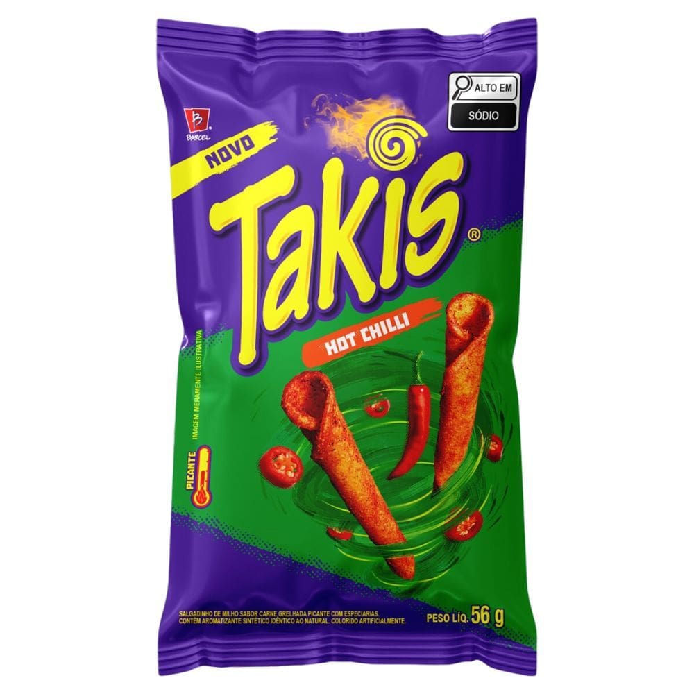 Salgadinho de Milho  Takis Hot Chilli Picante 56g