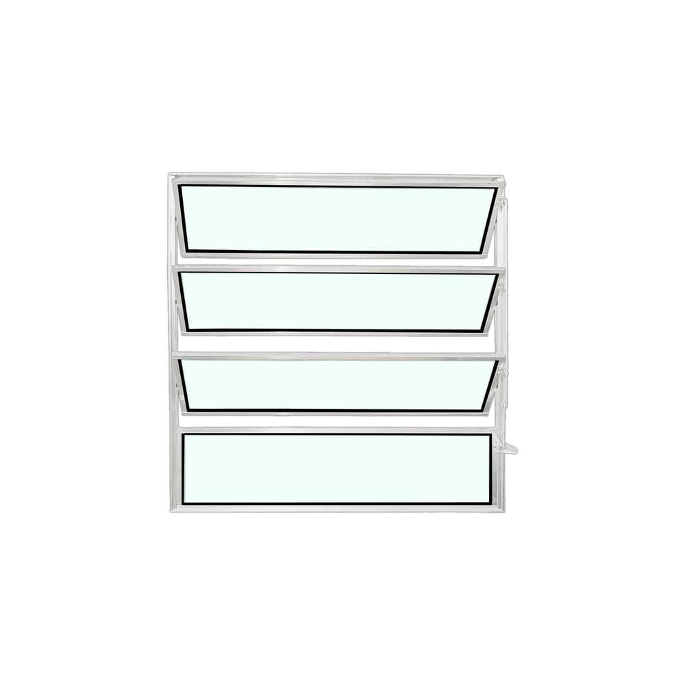 Vitro Basculante Branco 80 X 80 Vidro Liso