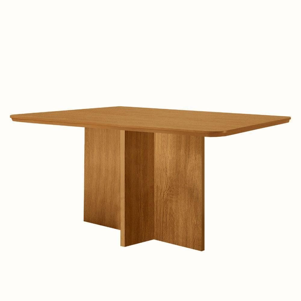 Mesa De Jantar Olímpia 120cm Tampo Mdf Canto Copo Naturalle