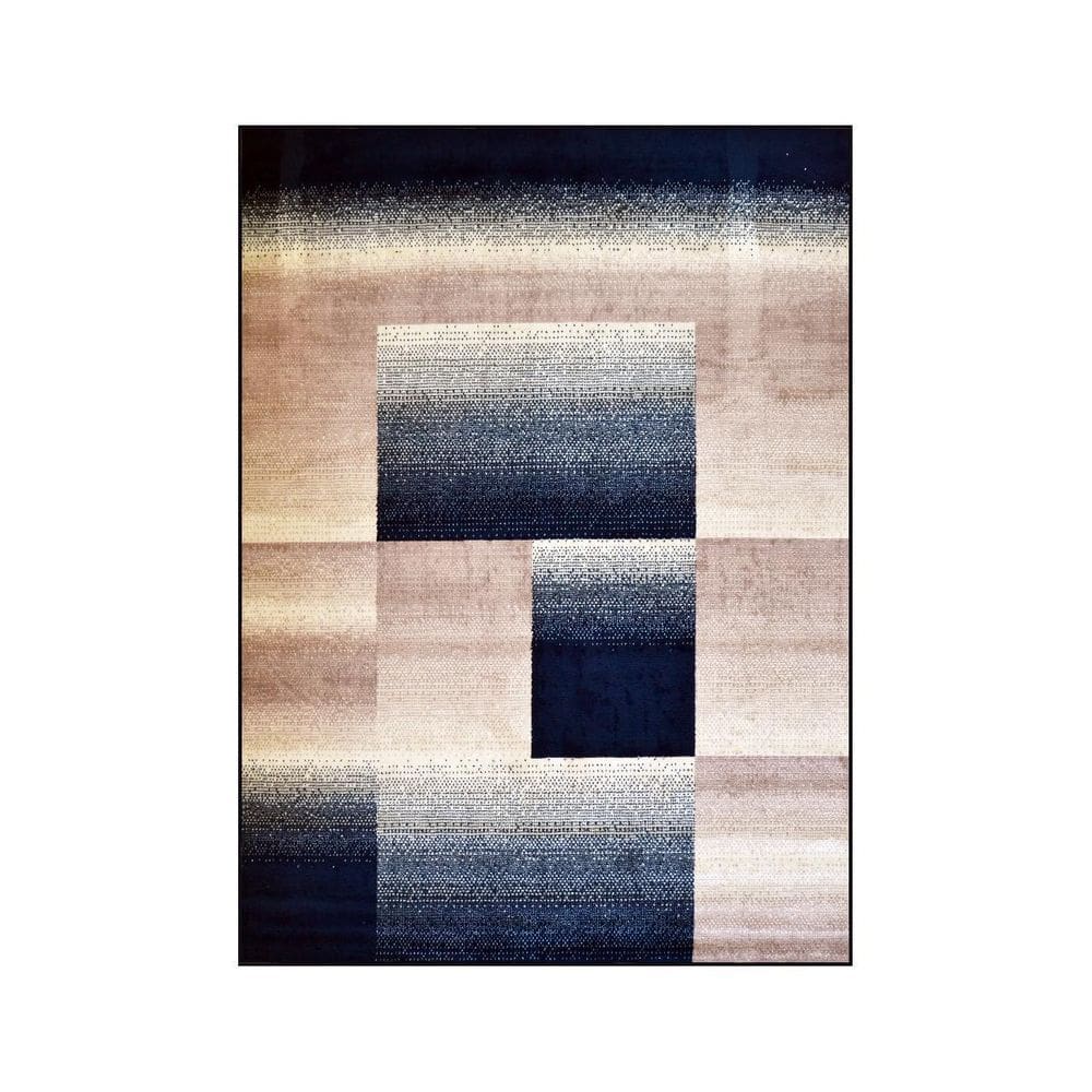 Tapete Sala Polo Quadros Scarlatti 2,00X3,00M Azul Marinho