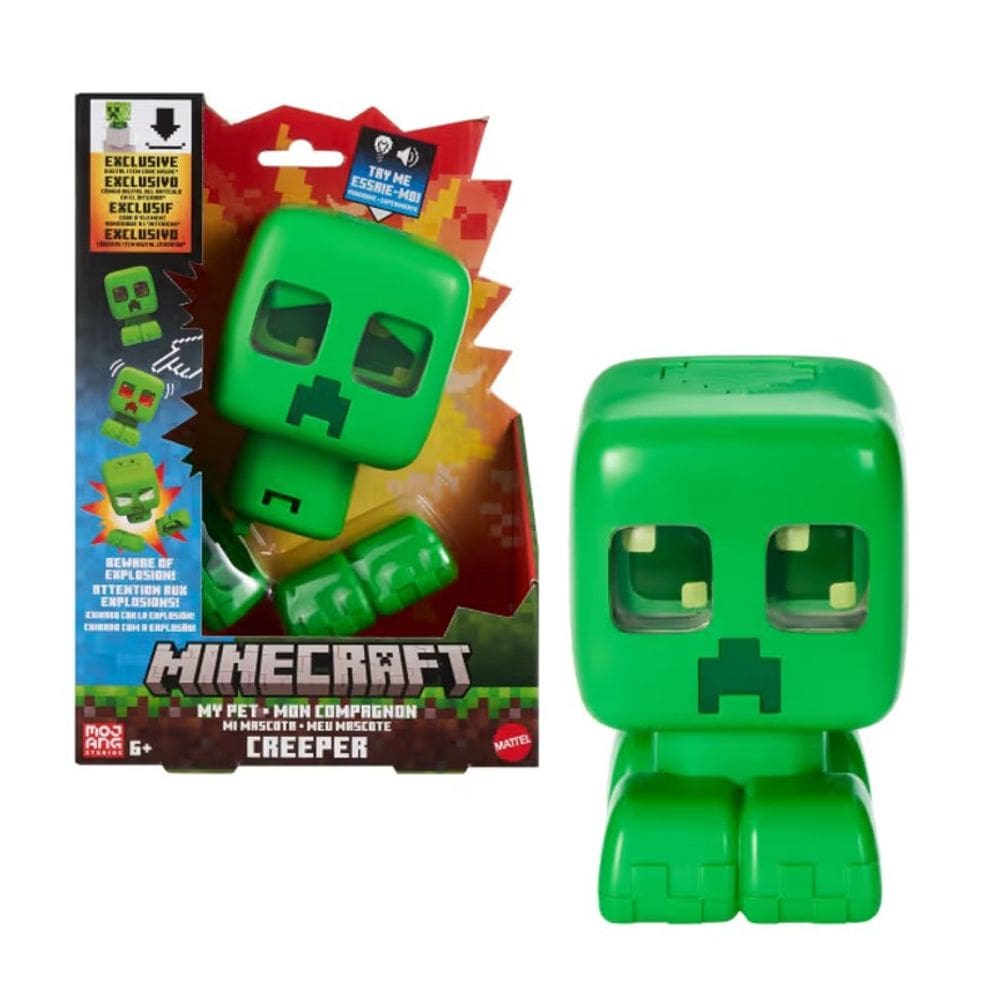 Boneco Minecraft Meu Mascote Creeper Luz e Som - Mattel