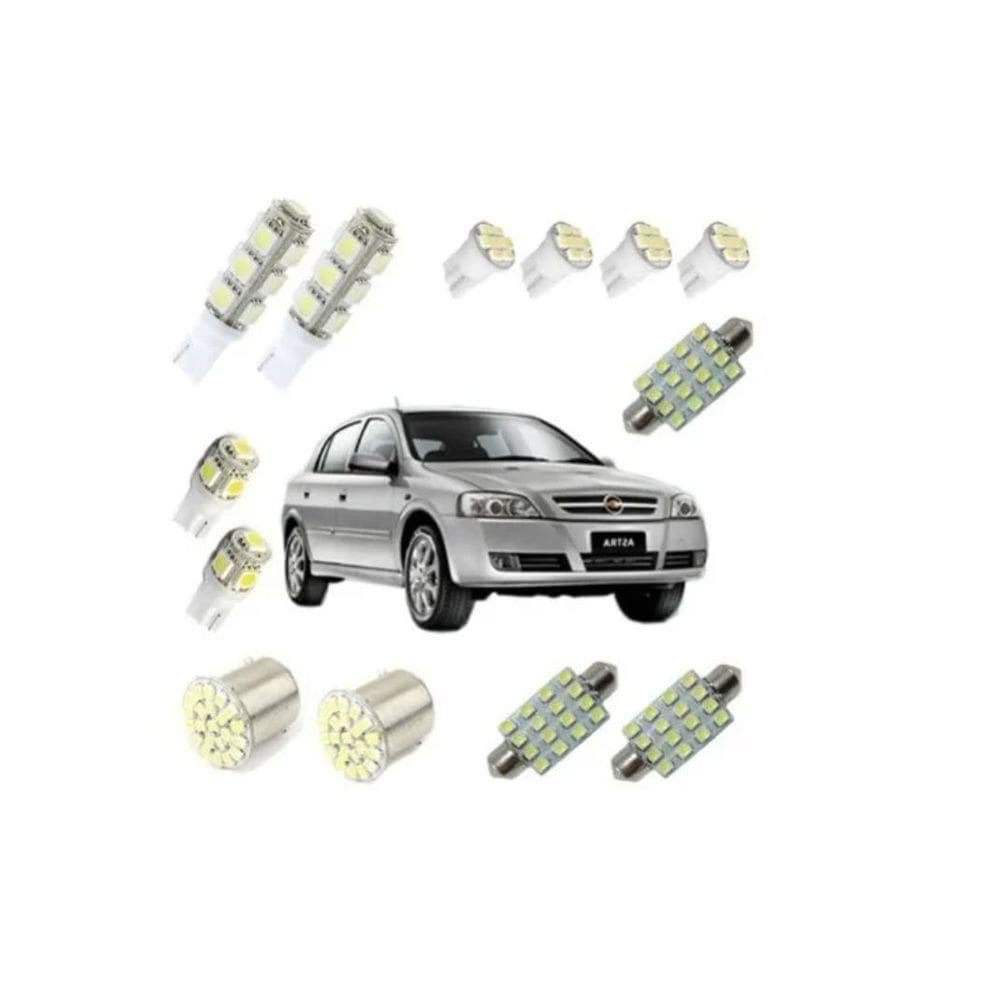 Kit Lâmpadas Led Astra Pingo Teto Ré Luz Torpedo Placa
