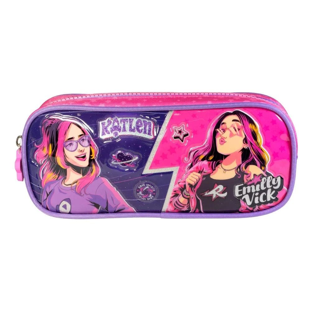 Estojo simples Emilly Vick & Katlen X – Brilho, Estilo e Atitude!