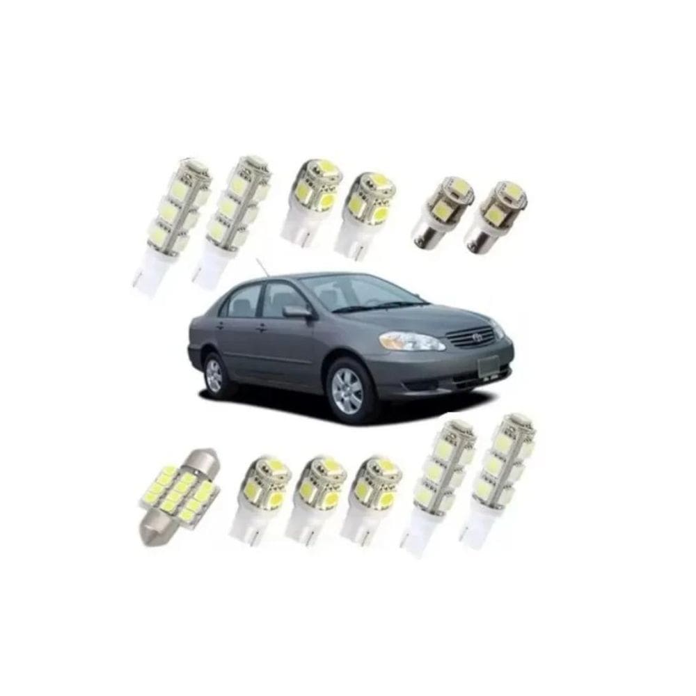 Kit Lâmpadas Led Corolla 03-08 Branca - Alta Luminosidade