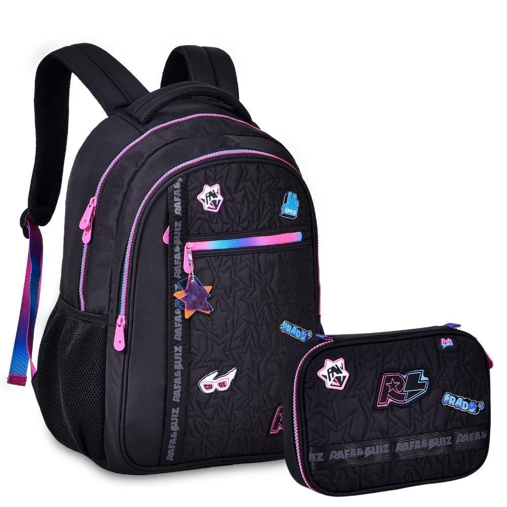 Kit Mochila De Costas E Estojo Oficial Rafa E Luiz Rl24019Kt