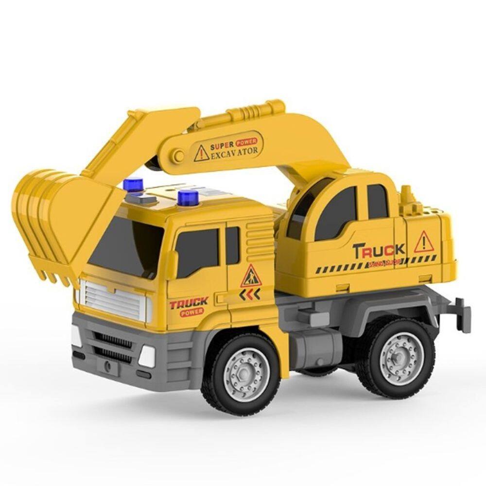 Caminhão Escavadeira com Luz e Som a Fricção - SHINY TOYS