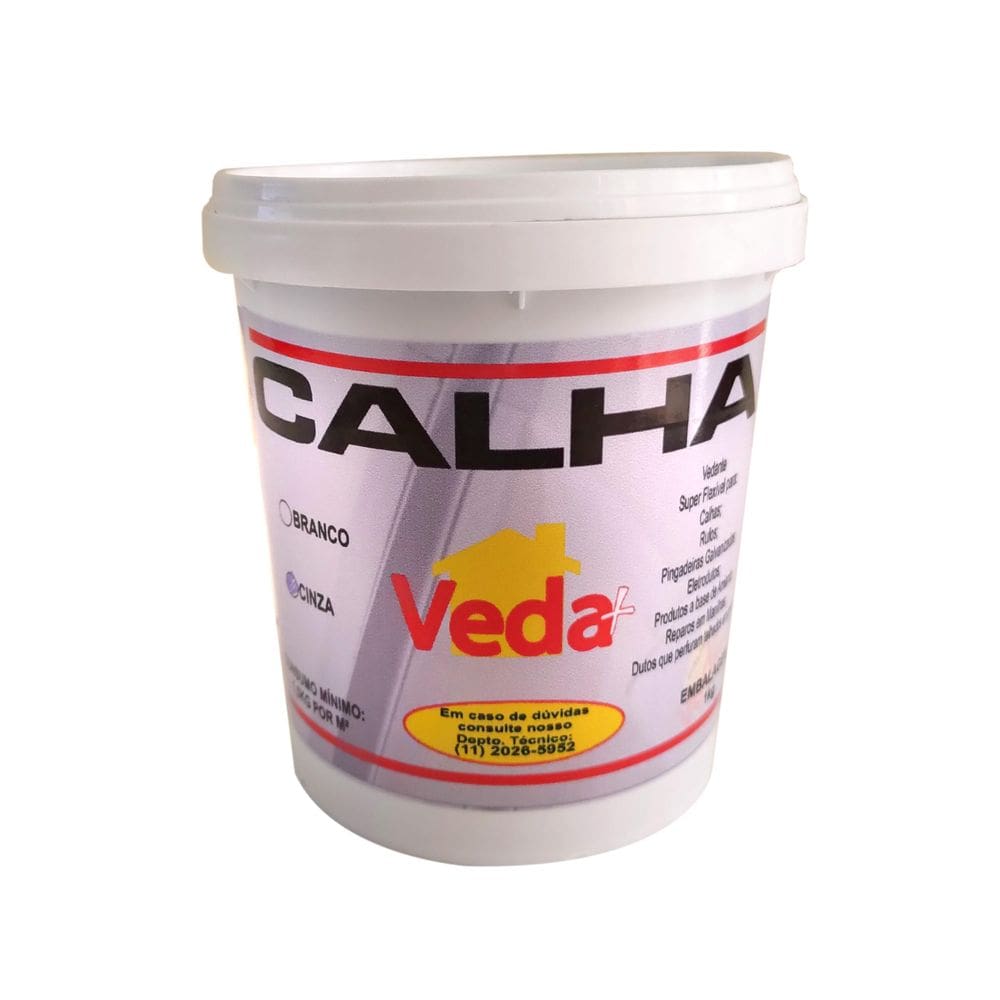 Veda Calha Rufos Telhas Vedante Super Flexível 1Kg Cinza