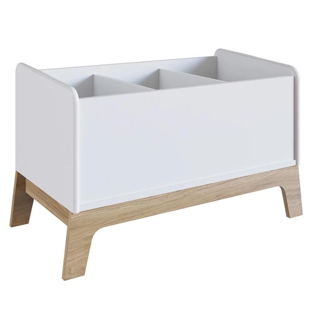 Caixa Organizadora De Brinquedos 3 Nichos 74cm Favo De 010 Branco - Completa Móveis