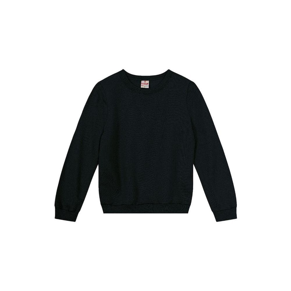 Blusão infantil menina em moletom brandili-Preto