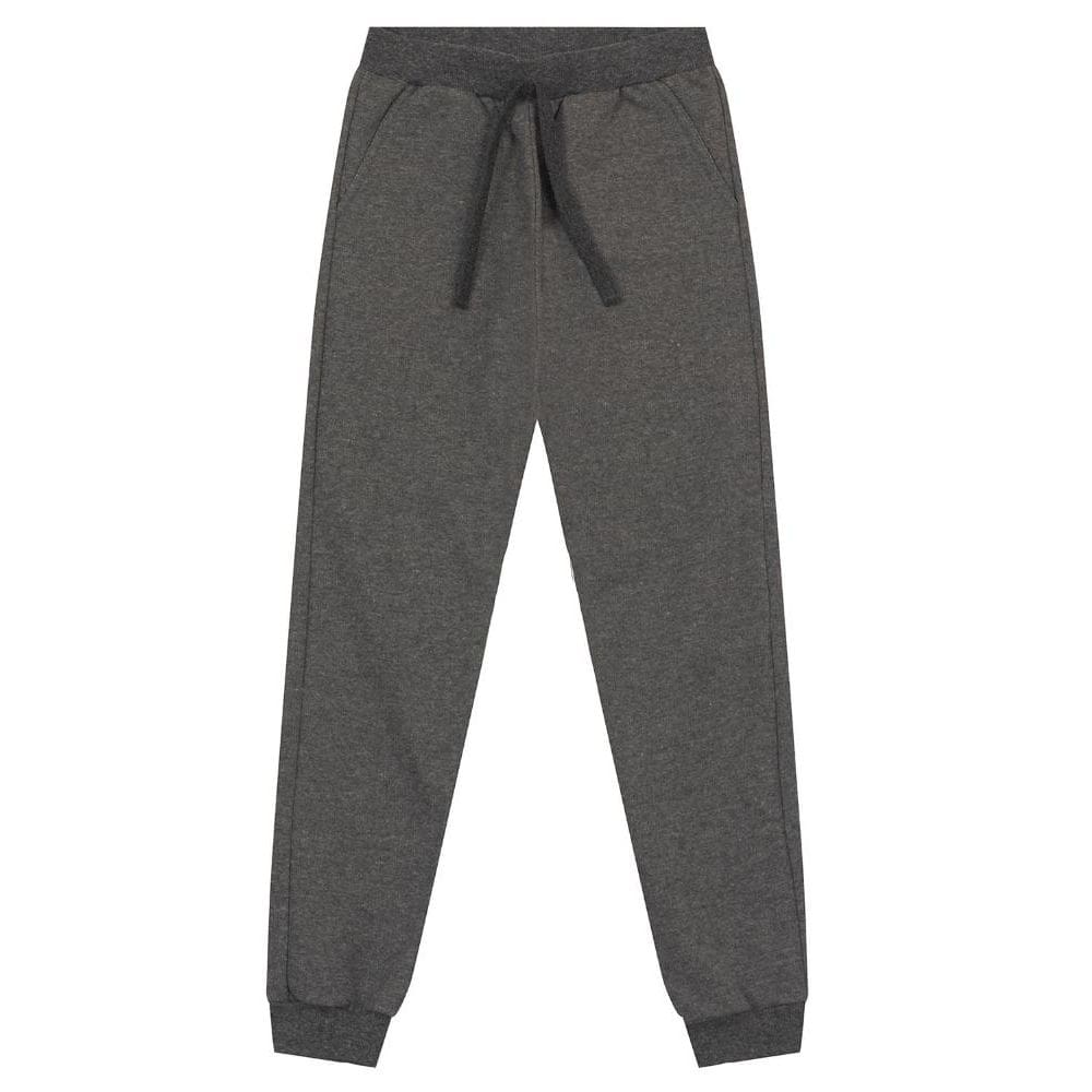 Calça jogger infantil menino em moletinho Brandili-CINZA