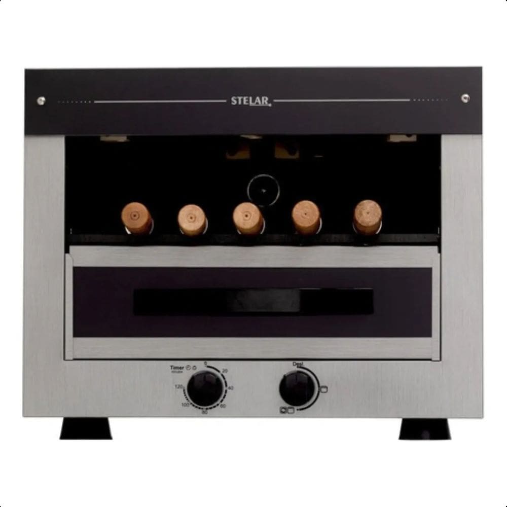 Churrasqueira Elétrica 2000W com 5 Espetos Rotativos Inox e Timer – 127V