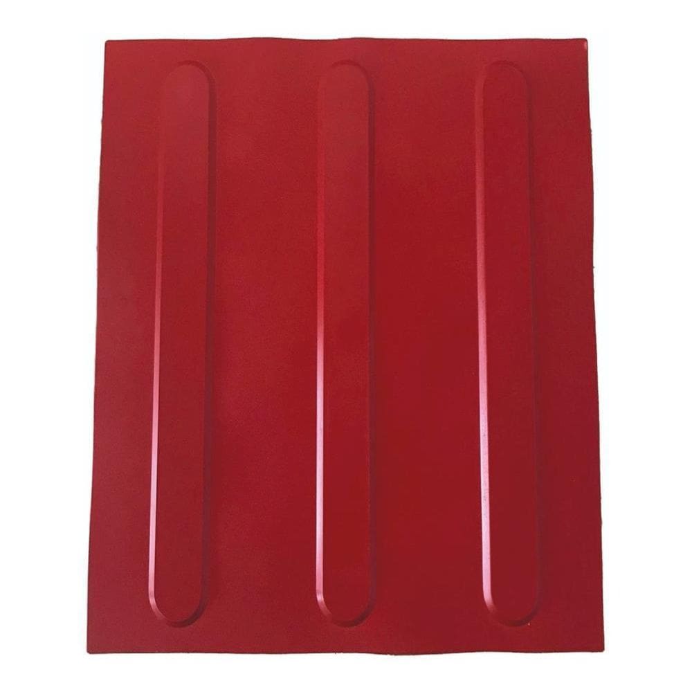 Kit 16 Pçs Piso Tátil Pvc 25X25 Direcional Vermelho