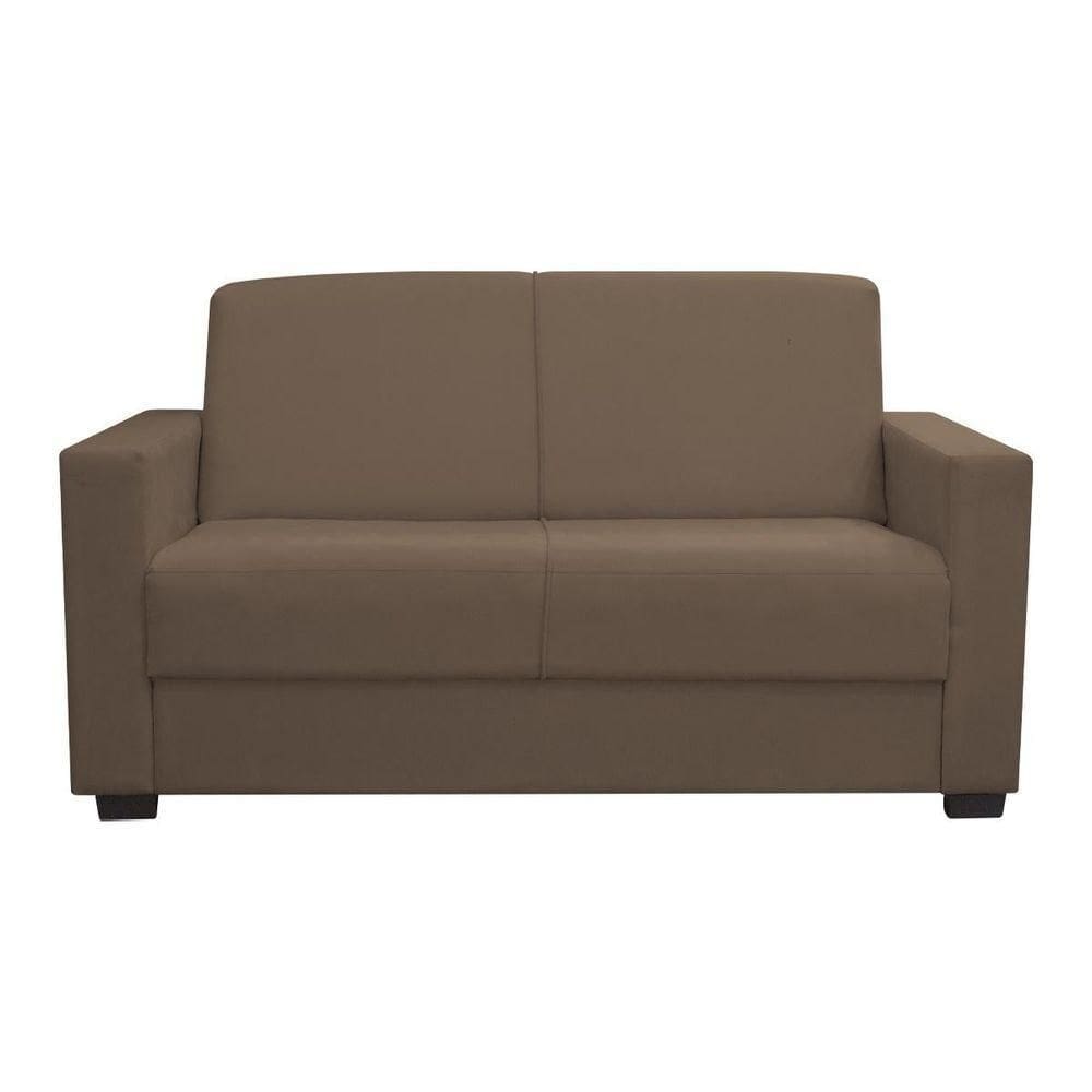 Sofá 3 Lugares Confortável 1,60m Livia Isa Estofados Marrom