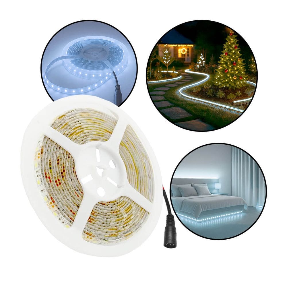 Rolo de Iluminação Branco Frio 5M 12V Alta Eficiência